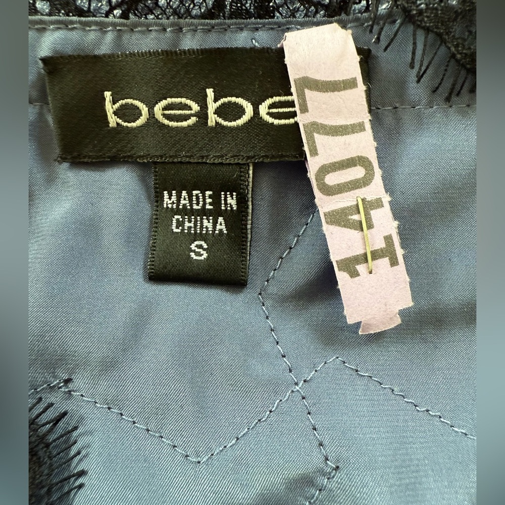 bebe Blue and Black Lace Trim Camisole (first photo is inspo) - Picture 4 of 5